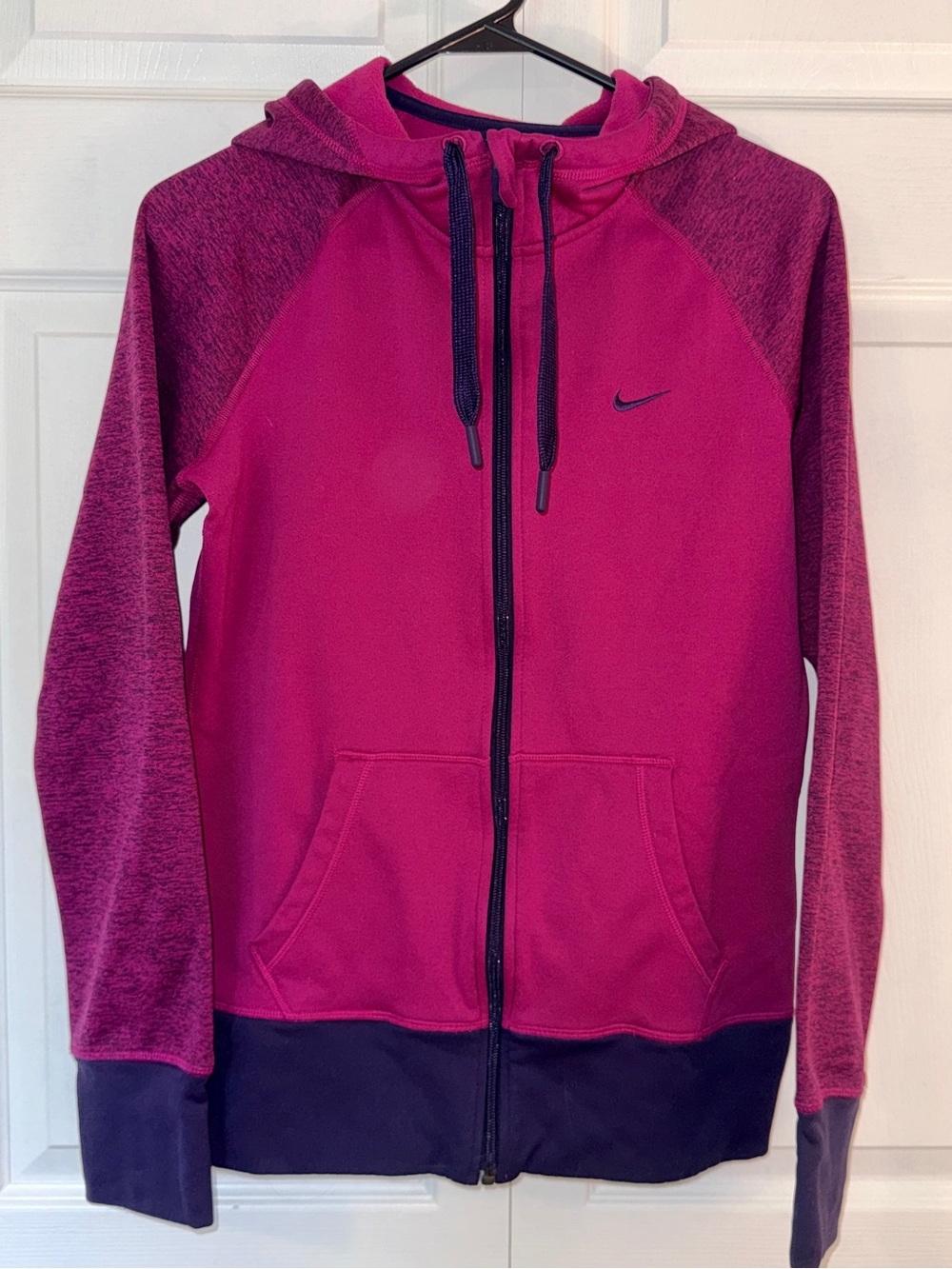Nike Women’s Magenta and Dark Purple Zip-Up Hoodie Jacket
